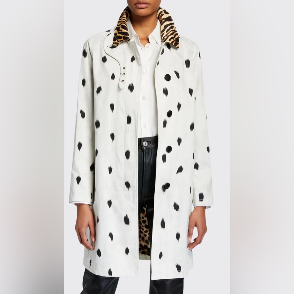 BURBERRY CARRINGTON STUNNING TRENCH DALMATIAN PRINT CAR COAT